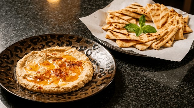 Hummus and Pita - Pita y Hummus.