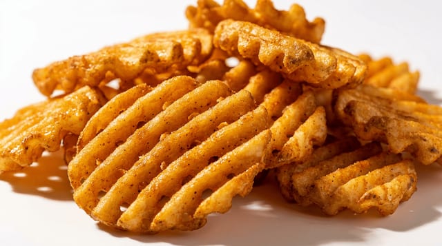 Waffle Fries with Cheese.